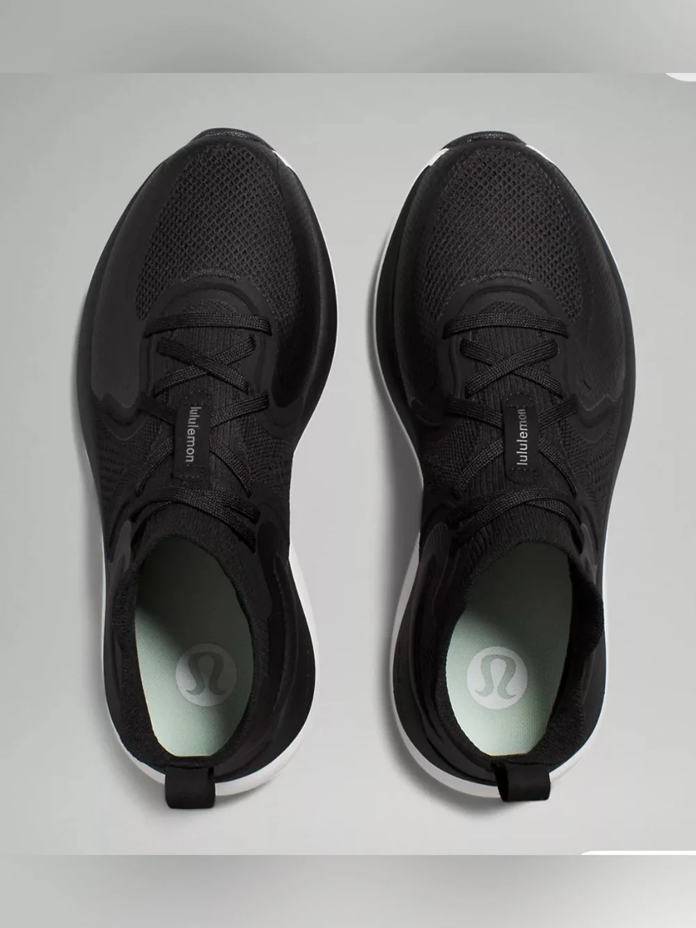 lululemon athletica Women's Black Knit Slip-On Running Shoes